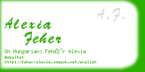 alexia feher business card